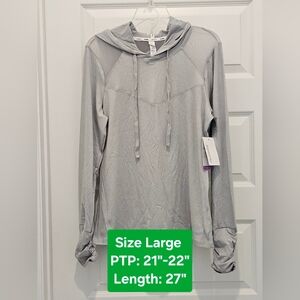 Marika Pullover Hoodie Activewear Top, NWT, Size Large